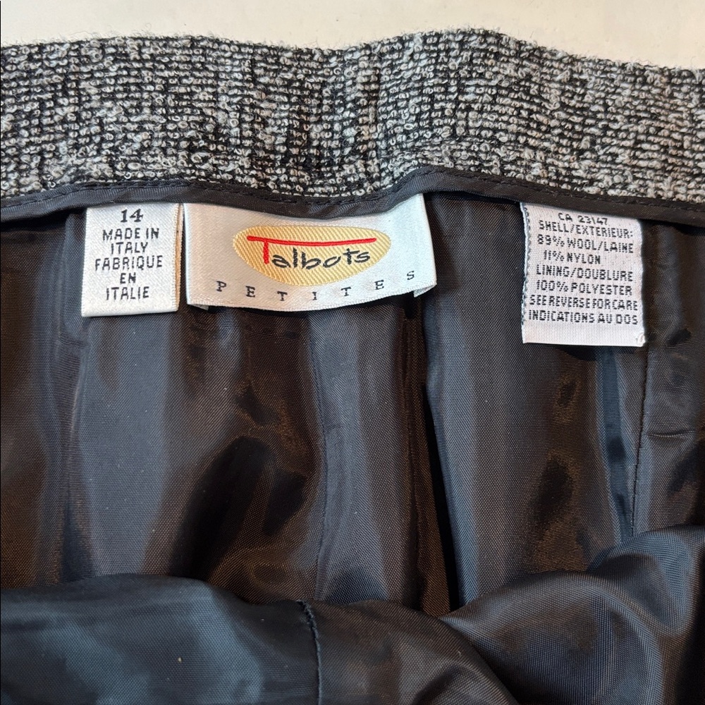 Talbots Textured Black White Gray Trousers. Size 14 - Picture 3 of 8